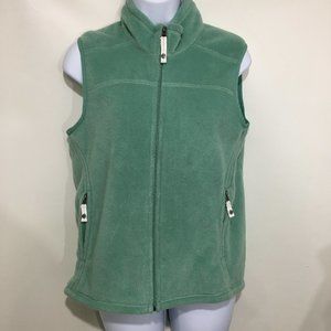 REI Boulder Ridge Girls L (14-16) Seafoam Green Fleece Vest Zip-Front NEW